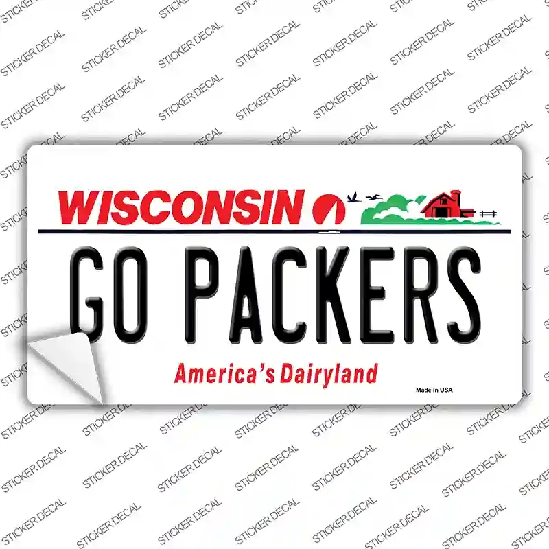 LP-13529s-XL Go Packers Novelty Sticker Decal, Extra Large