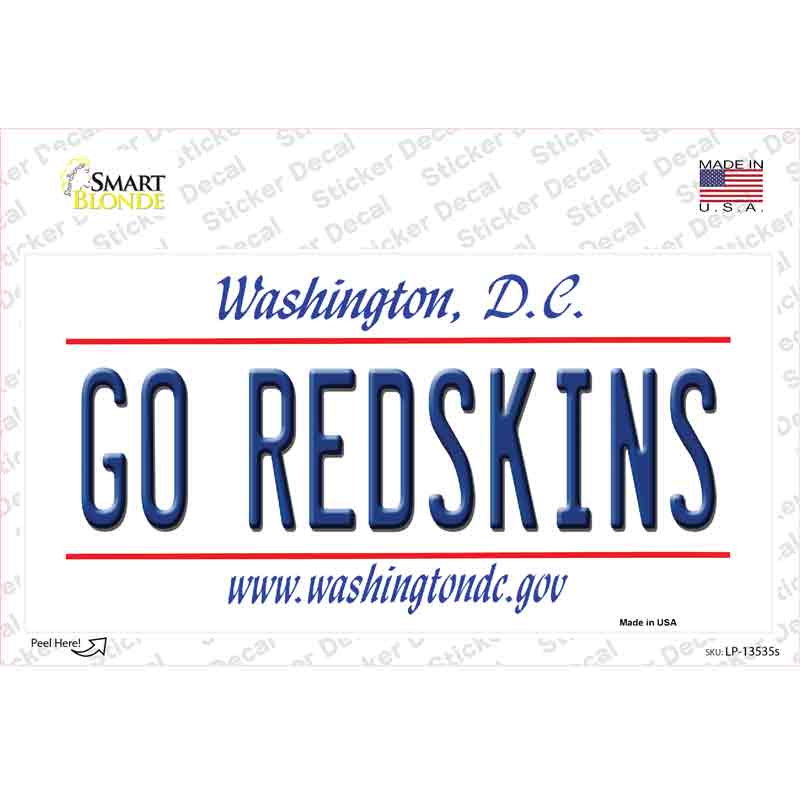 LP-13535s-M Go Redskins Novelty Sticker Decal, Medium