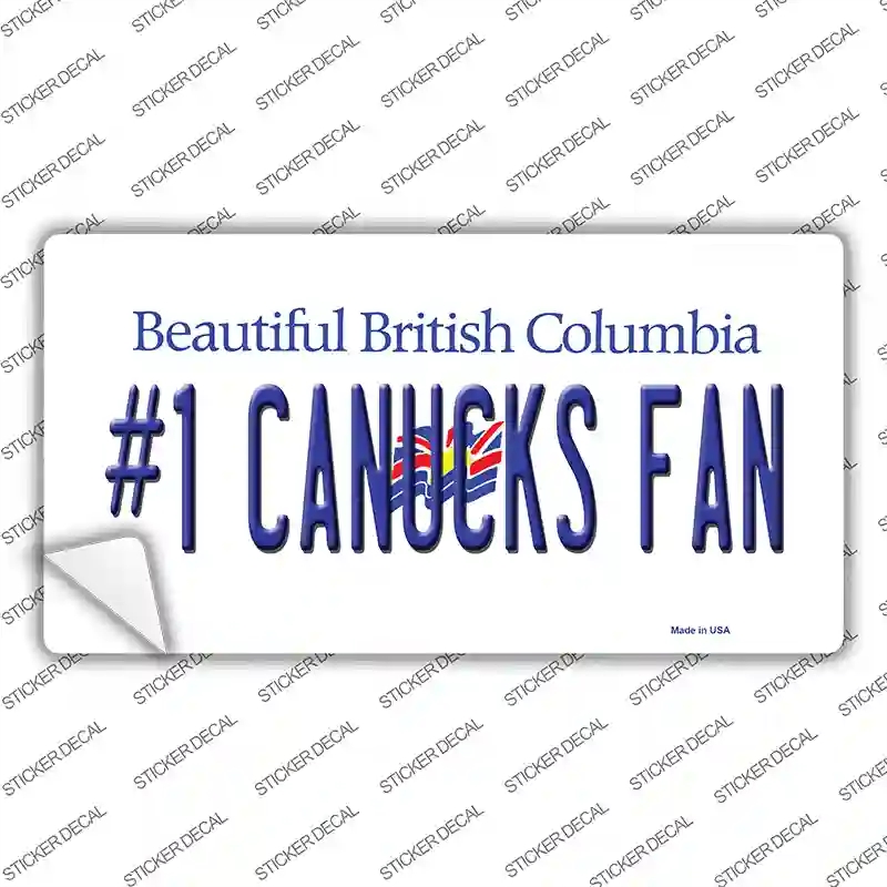 LP-13552s-S Number 1 Canucks Fan Novelty Sticker Decal, Small