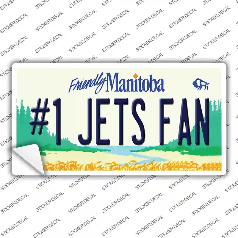 LP-13558s-XL Number 1 Jets Fan Novelty Sticker Decal, Extra Large