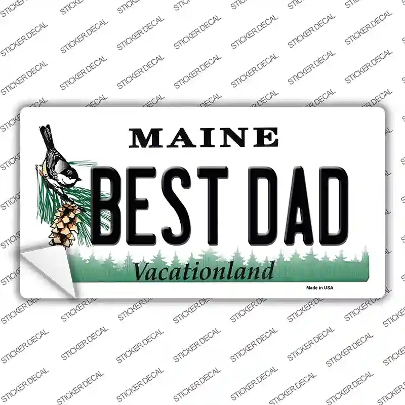 LP-10423s-S Best Dad Maine Novelty Sticker Decal, Small