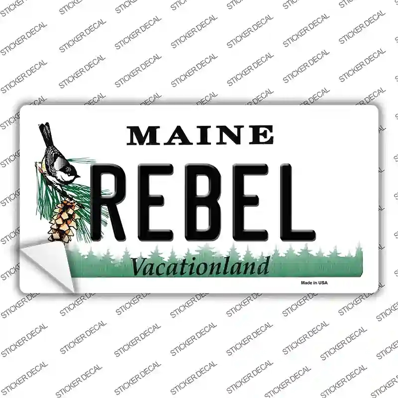 LP-10424s-XL Rebel Maine Novelty Sticker Decal, Extra Large