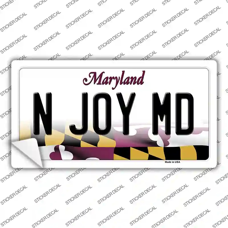 LP-10463s-L N Joy MD Maryland Novelty Sticker Decal, Large