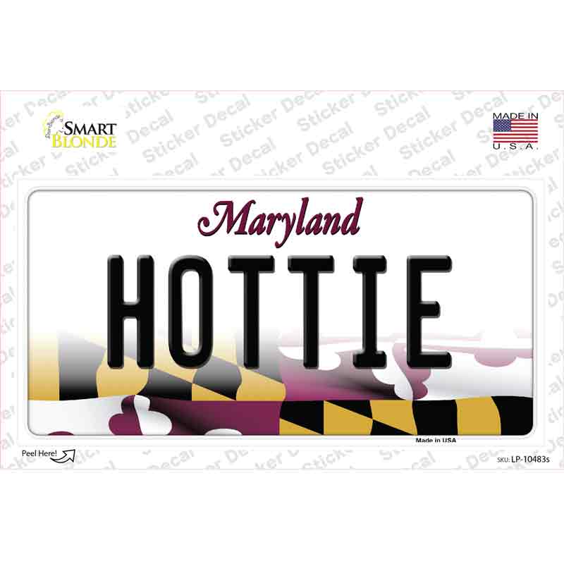 LP-10483s-M Hottie Maryland Novelty Sticker Decal, Medium