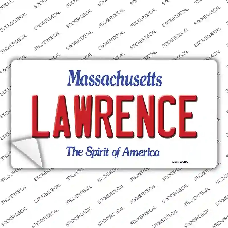 LP-10989s-XL Lawrence Massachusetts Novelty Sticker Decal, Extra Large