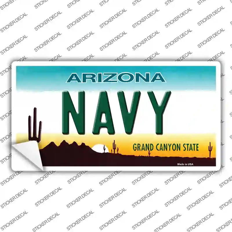 LP-13586s-L Navy Arizona Novelty Sticker Decal, Large