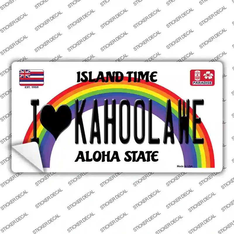 LP-13637s-S I Heart Kahoolawe Novelty Sticker Decal, Small