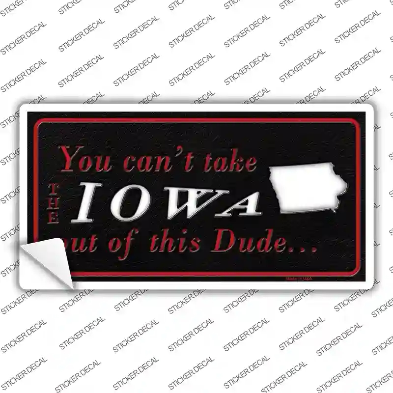 LP-11269s-XL Iowa Dude Novelty Sticker Decal, Extra Large