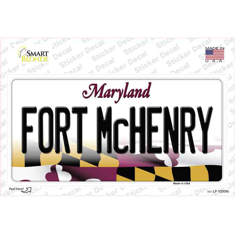 LP-10509s-M Fort McHenry Maryland Novelty Sticker Decal, Medium