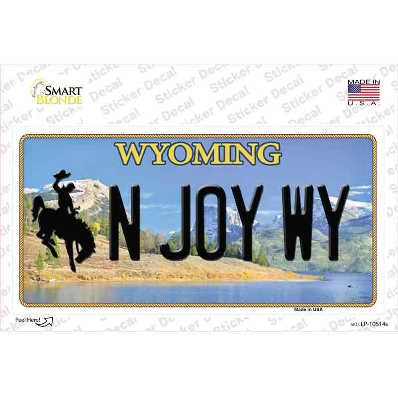 LP-10514s-M N Joy WY Wyoming Novelty Sticker Decal, Medium