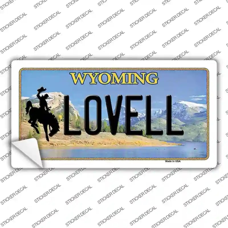 LP-10524s-XL Lovell Wyoming Novelty Sticker Decal, Extra Large