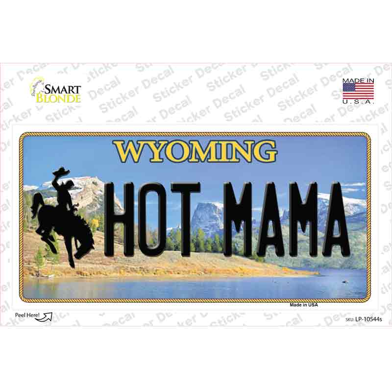 LP-10544s-M Hot Mama Wyoming Novelty Sticker Decal, Medium