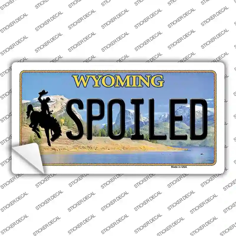 LP-10546s-S Spoiled Wyoming Novelty Sticker Decal, Small