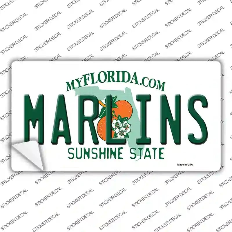 LP-2085s-L Marlins Florida State Novelty Sticker Decal, Large