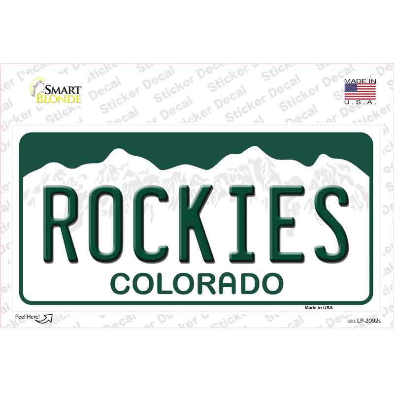 LP-2092s-M Rockies Colorado State Novelty Sticker Decal, Medium