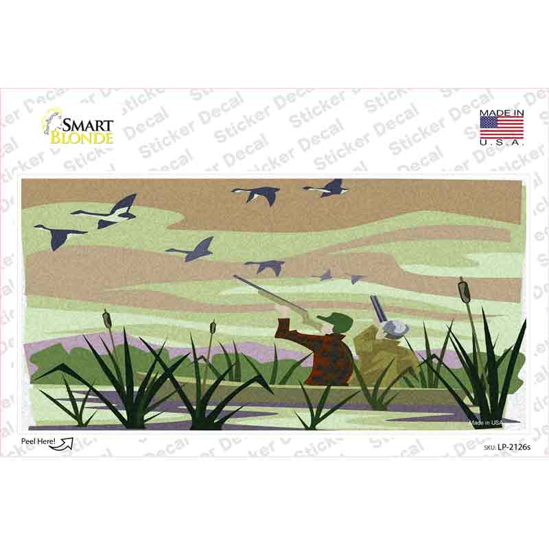 LP-2126s-M Duck Hunting Camouflage Novelty Sticker Decal, Medium