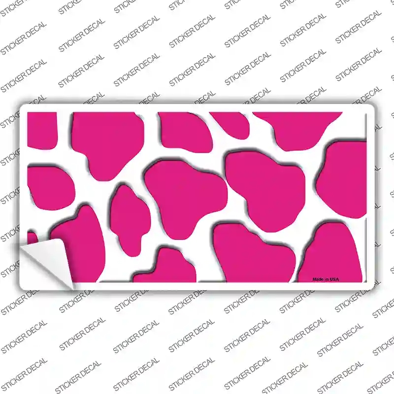 LP-2190s-L Pink White Giraffe Novelty Sticker Decal, Large