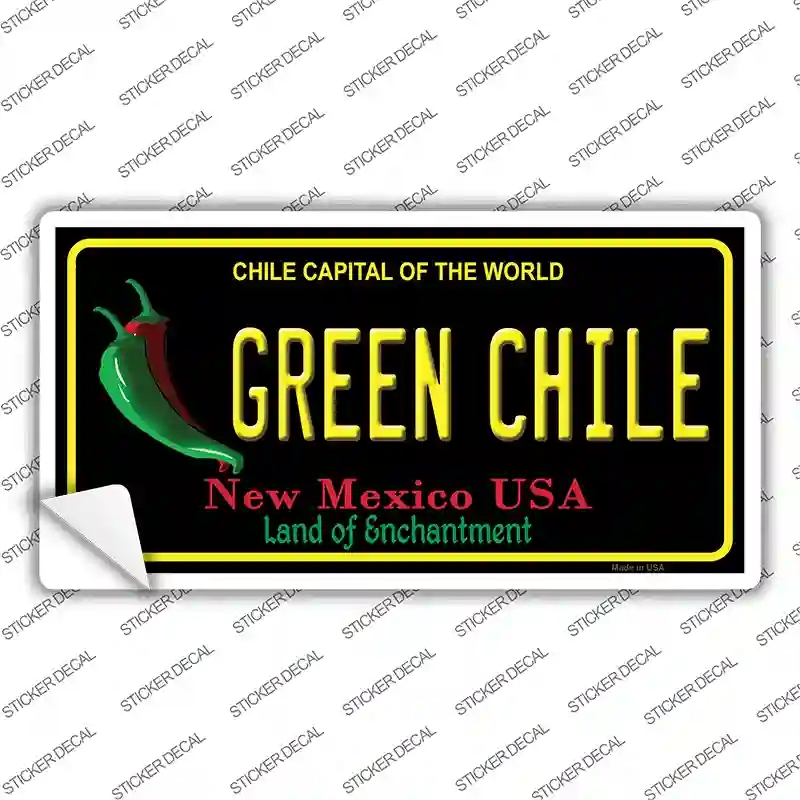 LP-12501s-S Green Chile   Mexico Black Novelty Sticker Decal, Small