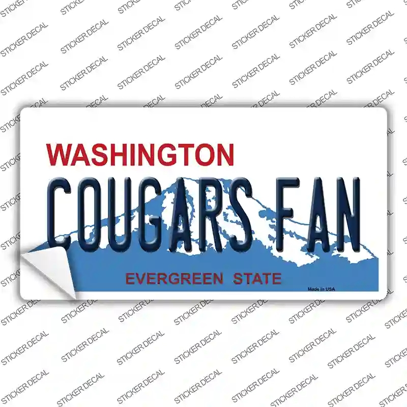 LP-12058s-XL Cougars Fan Washington Novelty Sticker Decal, Extra Large