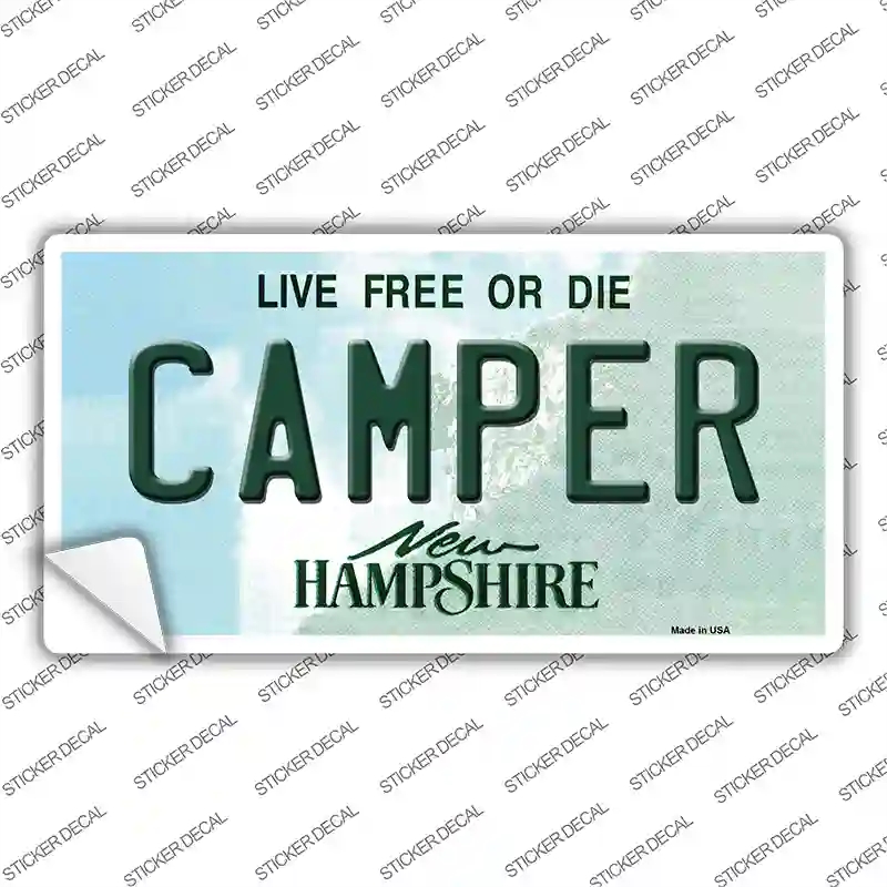 LP-12073s-S Camper   Hampshire State Novelty Sticker Decal, Small
