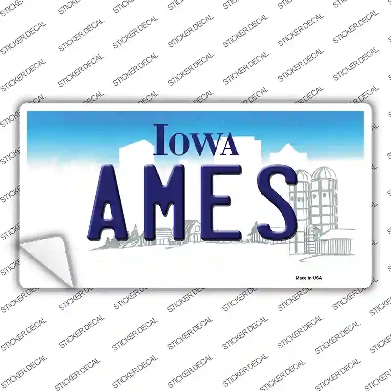 LP-10942s-L Ames Iowa Novelty Sticker Decal, Large