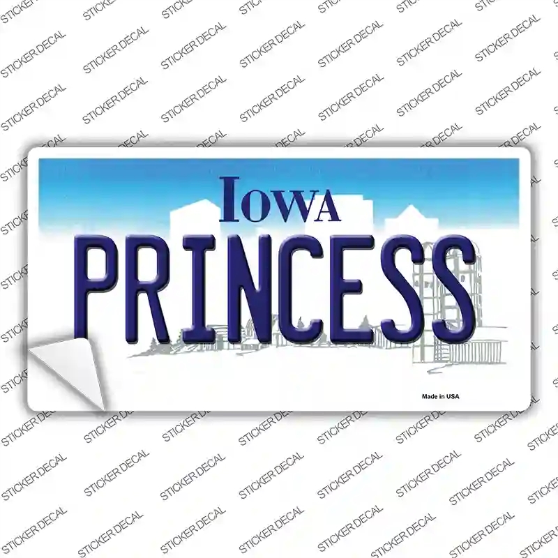 LP-10962s-XL Princess Iowa Novelty Sticker Decal, Extra Large