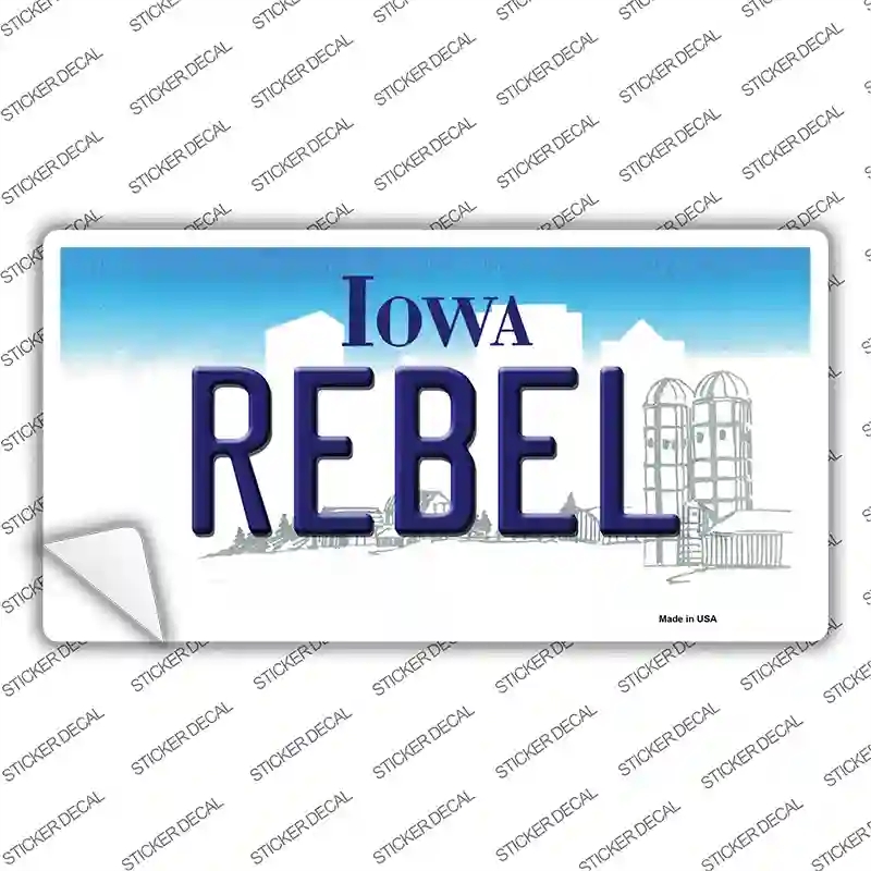 LP-10973s-L Rebel Iowa Novelty Sticker Decal, Large