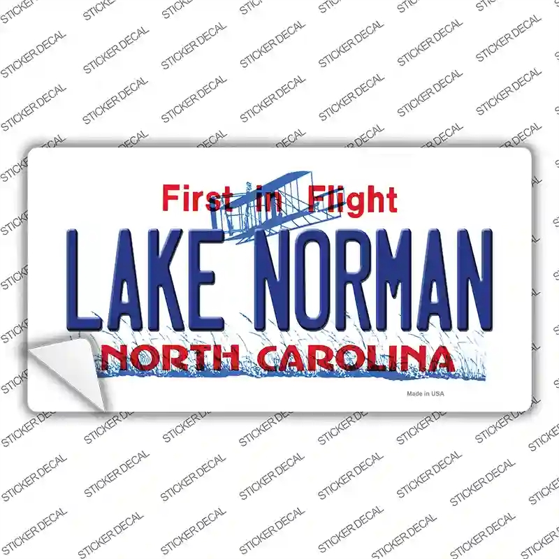 LP-12106s-S Lake Norman North Carolina State Novelty Sticker Decal, Small