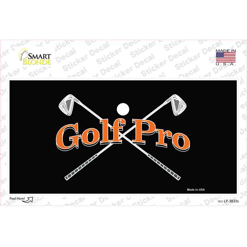 LP-3833s-M Golf Pro Novelty Sticker Decal, Medium