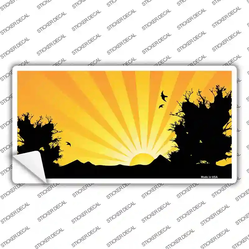 LP-3834s-L Southwest Orange Sunset Novelty Sticker Decal, Large