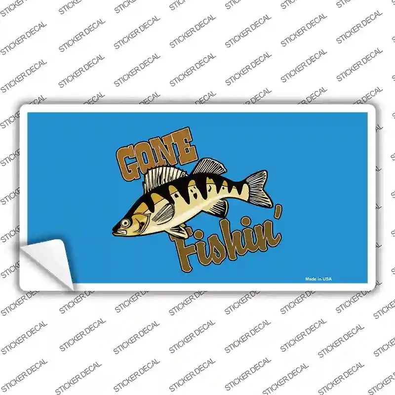 LP-3873s-S Gone Fishing Novelty Sticker Decal, Small