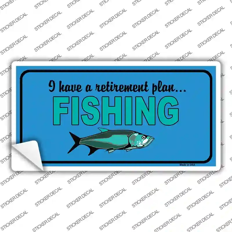 LP-3881s-XL Retirement Plan Fishing Novelty Sticker Decal, Extra Large