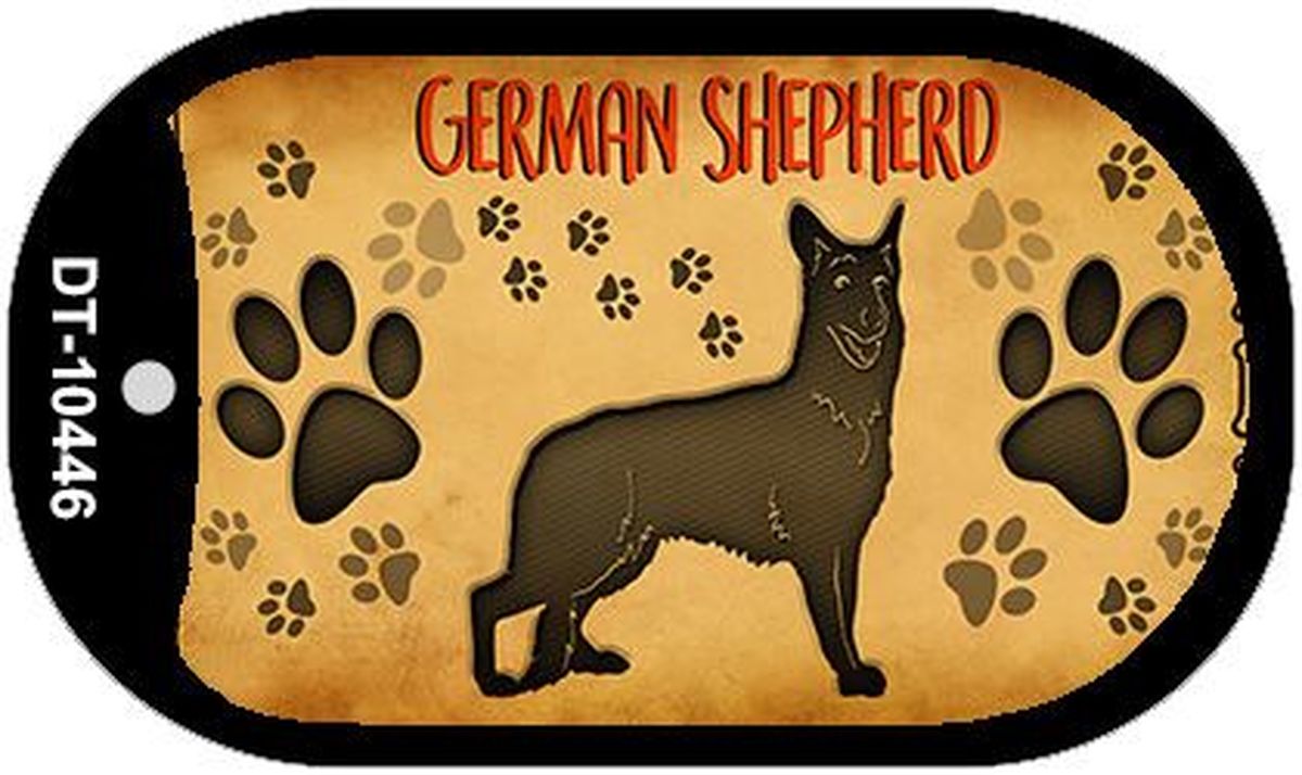 Picture of Smart Blonde DT-10446 1.5 x 2 in. German Shepard Novelty Metal Dog Tag Necklace