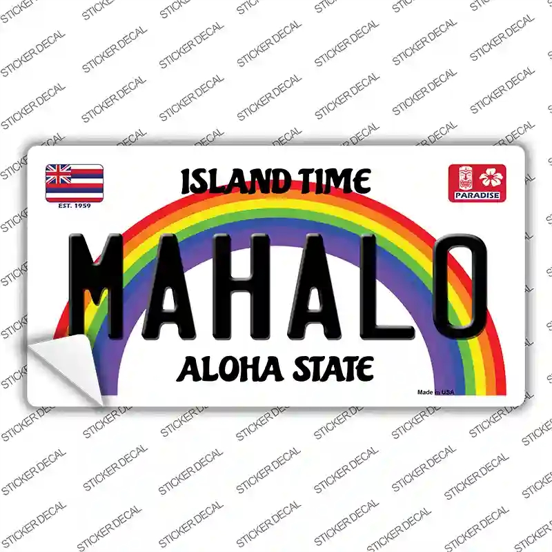 LP-12536s-S Mahalo Hawaii Novelty Sticker Decal, Small