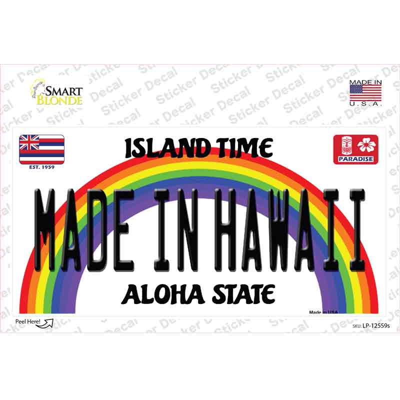 LP-12559s-M Made in Hawaii Novelty Sticker Decal, Medium