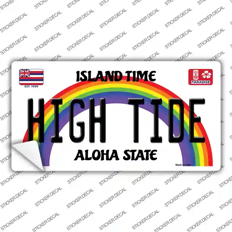 LP-12587s-XL High Tide Hawaii Novelty Sticker Decal, Extra Large