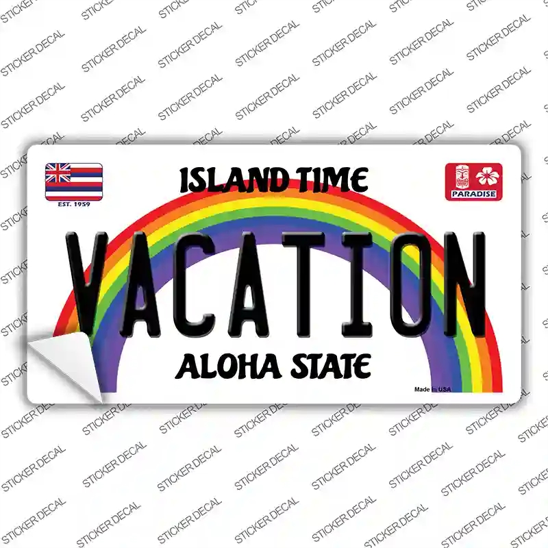 LP-12589s-S Vacation Hawaii Novelty Sticker Decal, Small