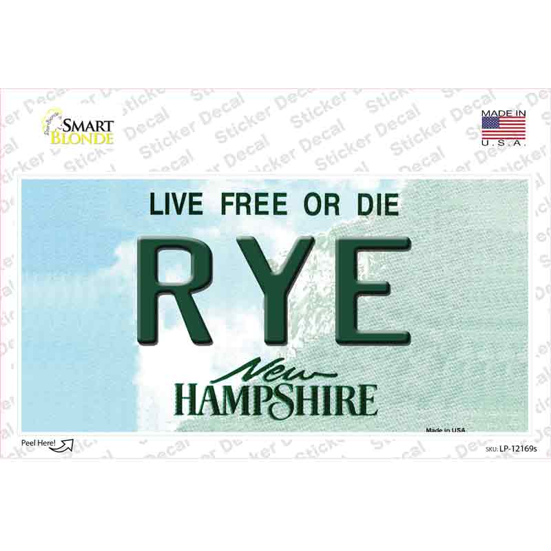 LP-12169s-M Rye   Hampshire Novelty Sticker Decal, Medium