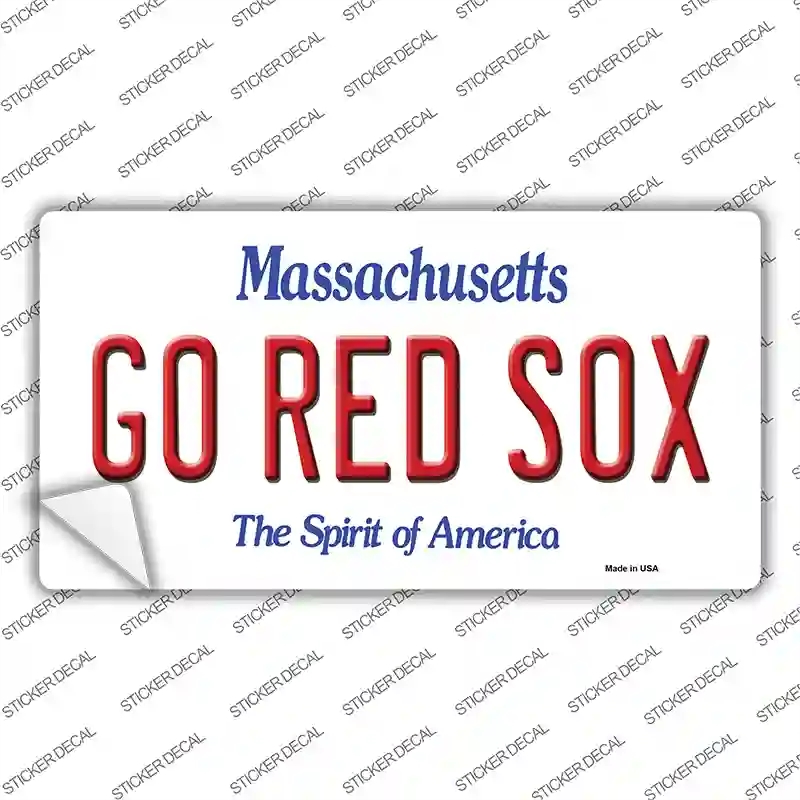 LP-12185s-XL Go Red Sox Massachusetts Novelty Sticker Decal, Extra Large