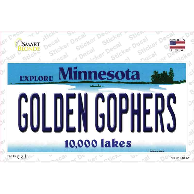LP-11056s-M Golden Gophers Minnesota State Novelty Sticker Decal, Medium
