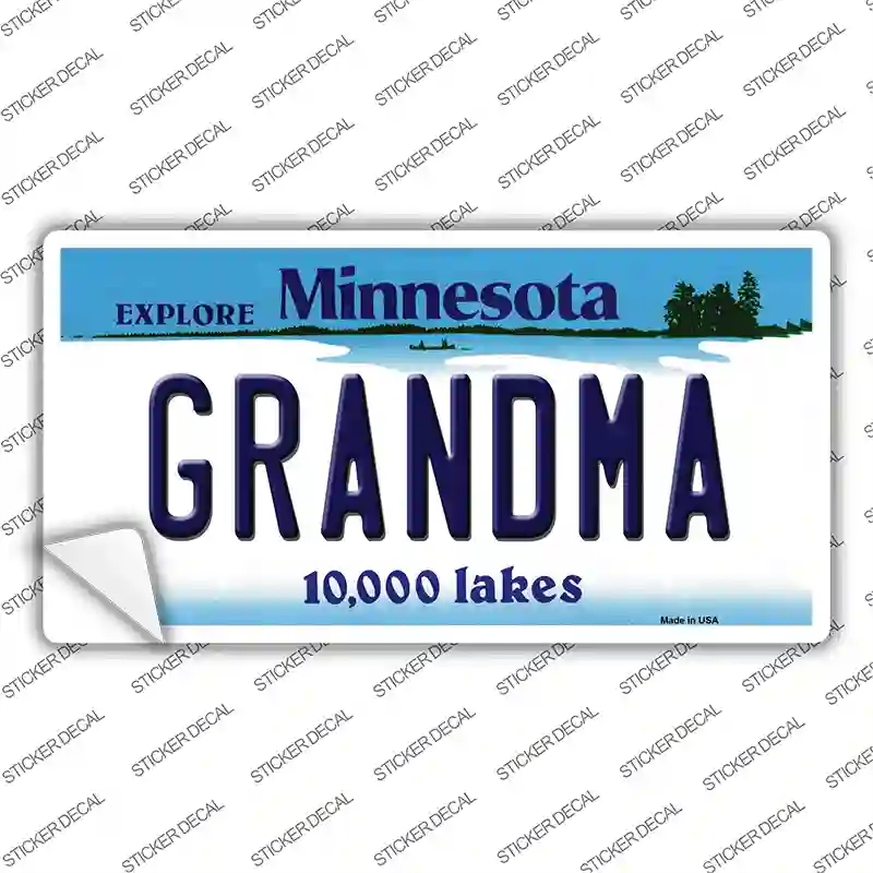 LP-11058s-XL Grandma Minnesota State Novelty Sticker Decal, Extra Large