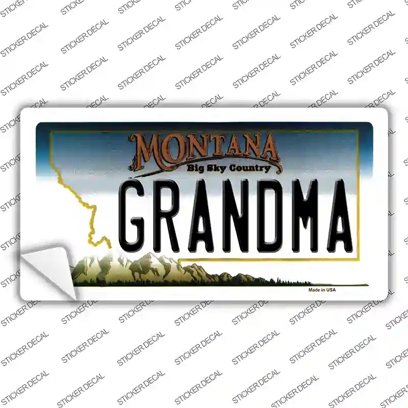 LP-11103s-L Grandma Montana State Novelty Sticker Decal, Large