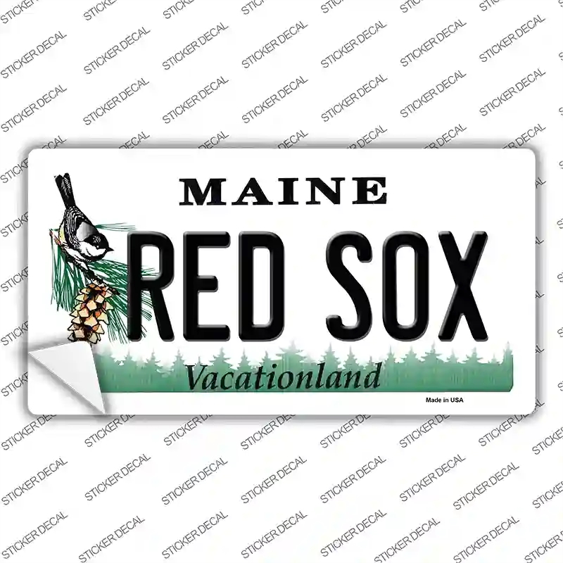 LP-11119s-L Red Sox Maine Novelty Sticker Decal, Large