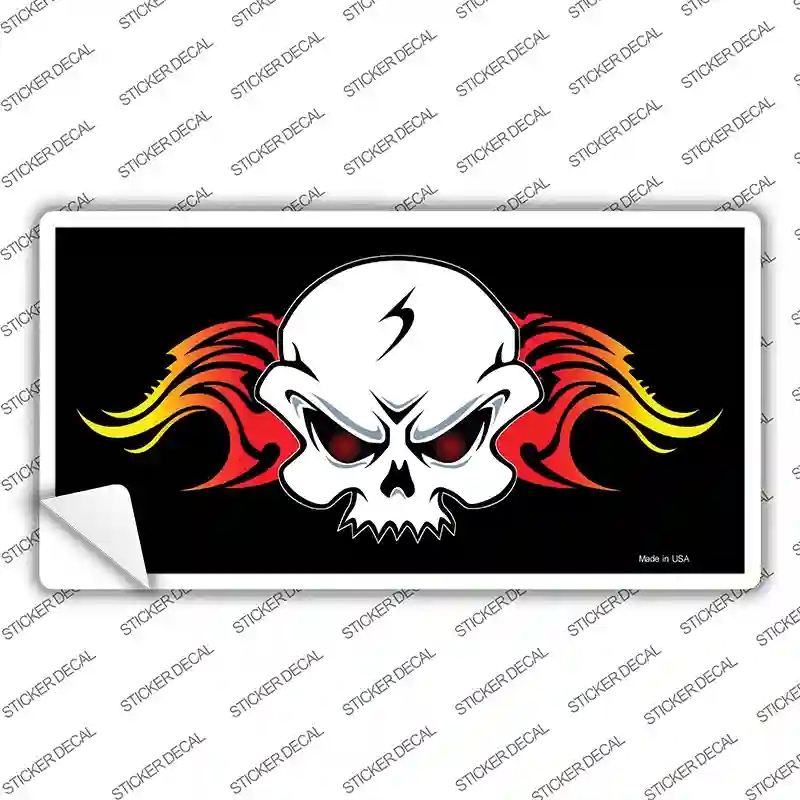 LP-328s-S Skull Flame Novelty Sticker Decal, Small