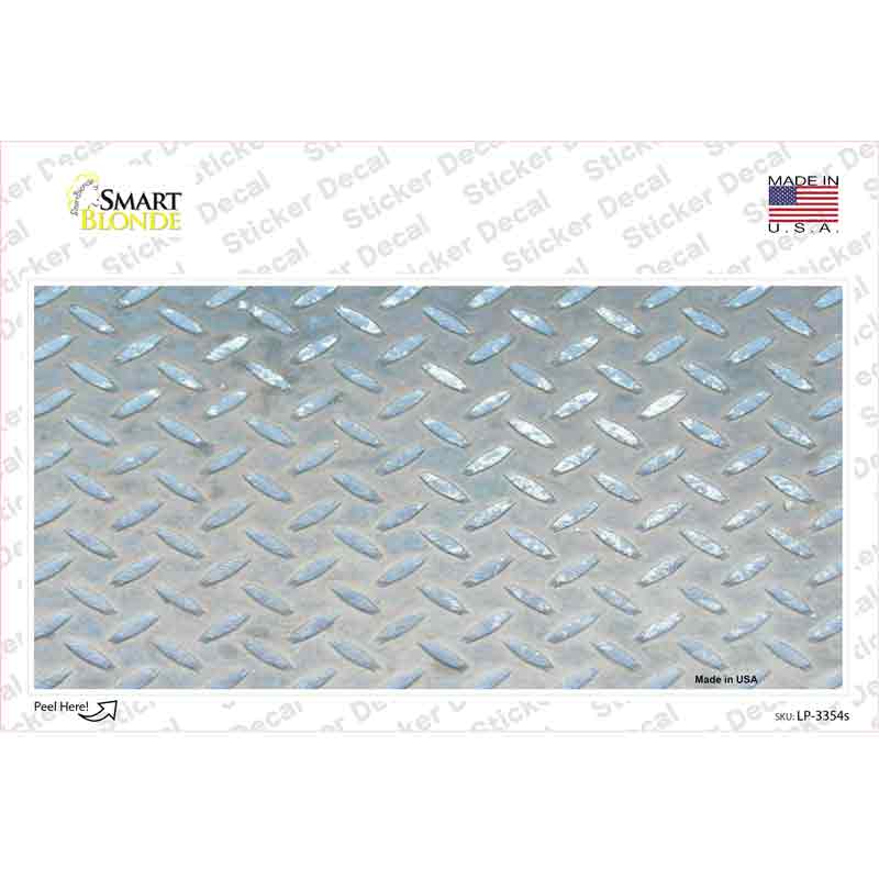 LP-3354s-M Silver Toolbox Diamond Novelty Sticker Decal, Medium