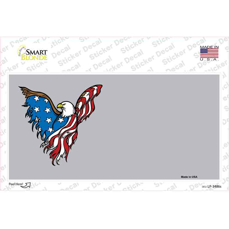 LP-3486s-M American Eagle Offset Novelty Sticker Decal, Medium