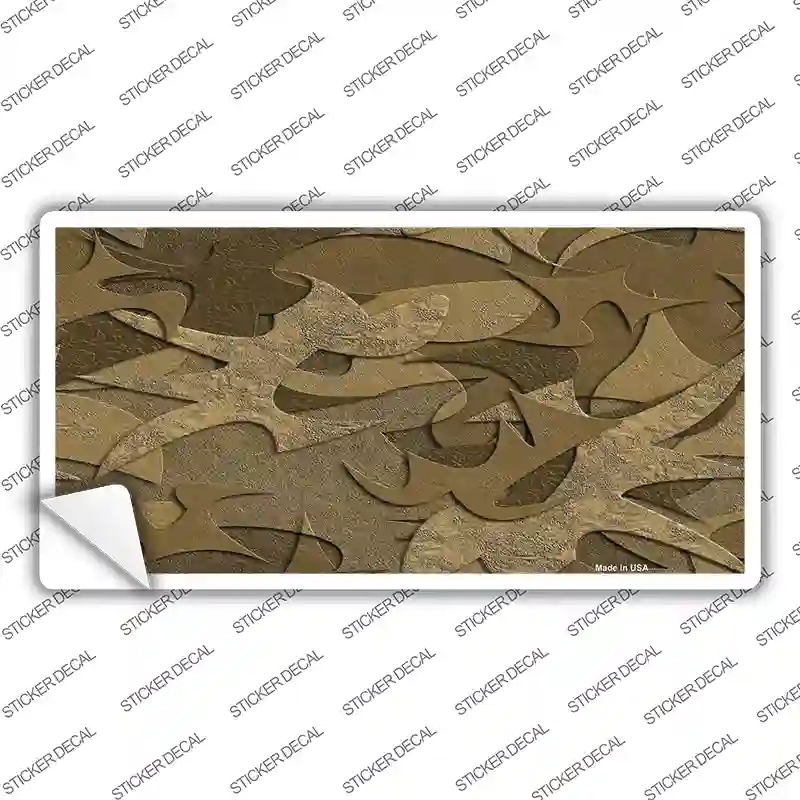 LP-5080s-S Brown Camouflage Novelty Sticker Decal, Small