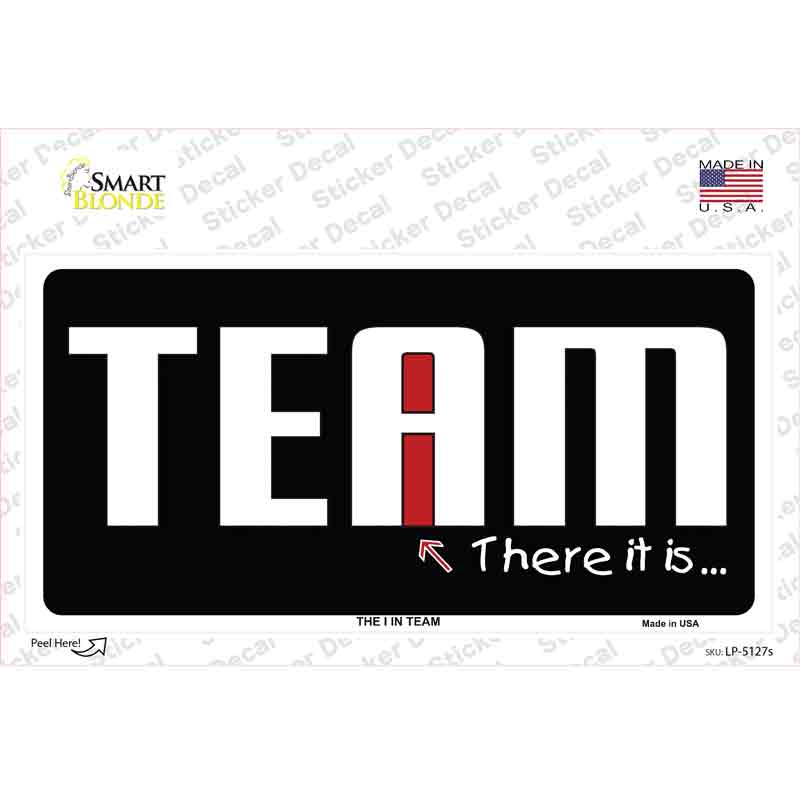 LP-5127s-M I in Team Novelty Sticker Decal, Medium