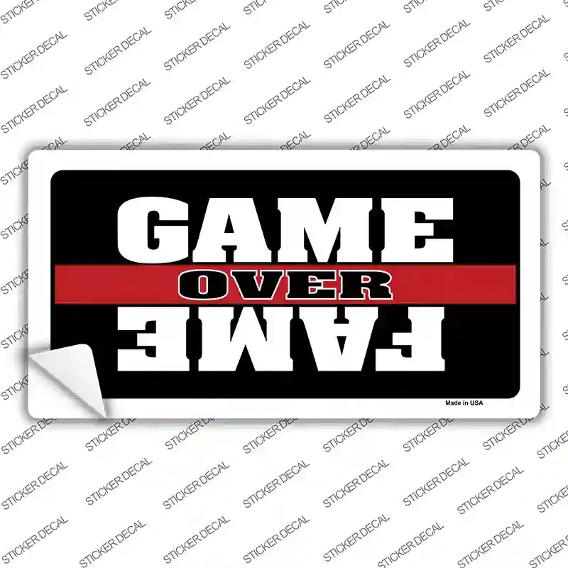 LP-5171s-L Game Over Fame Novelty Sticker Decal, Large