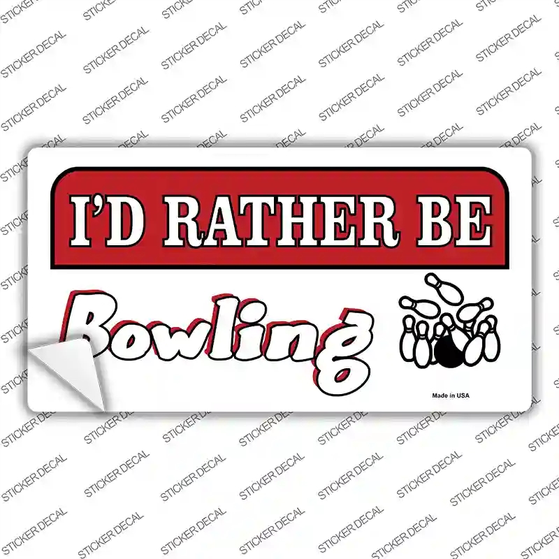 LP-5175s-S Rather Be Bowling Novelty Sticker Decal, Small
